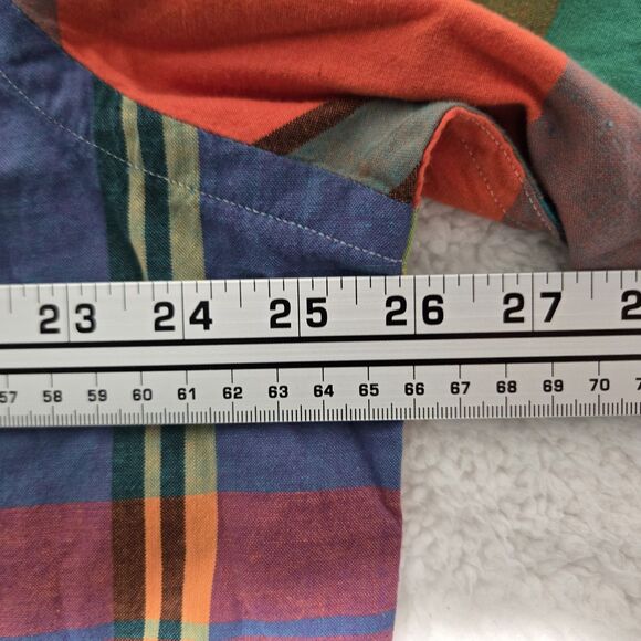 Polo Ralph Lauren Mens XL Fun Shirt Ornament Madras Utility Classic Patchwork - Picture 11 of 12